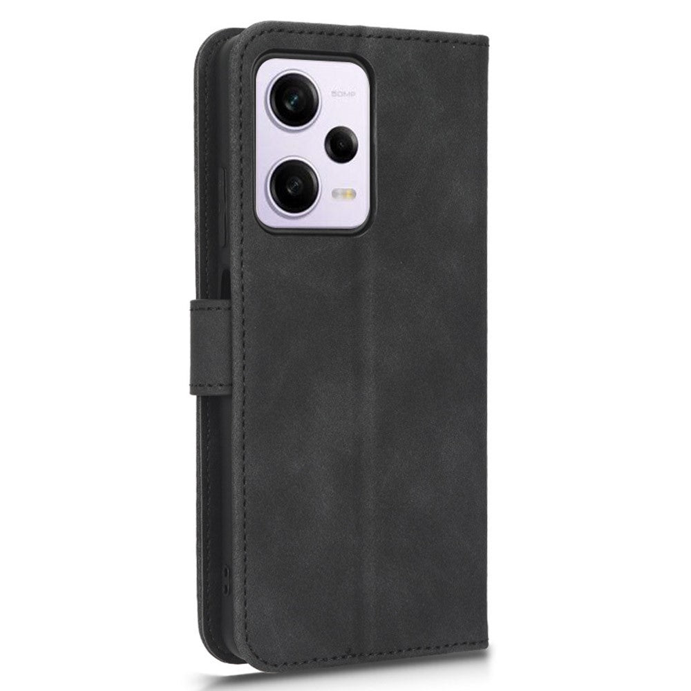 For Xiaomi Redmi Note 12 Pro 5G / Note 12 Pro Speed 5G / Poco X5 Pro 5G Skin-touch Feeling Phone Case Wallet Stand Flip Shockproof PU Leather+TPU Cover