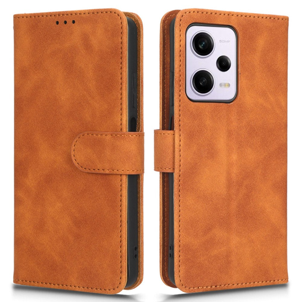 For Xiaomi Redmi Note 12 Pro 5G / Note 12 Pro Speed 5G / Poco X5 Pro 5G Skin-touch Feeling Phone Case Wallet Stand Flip Shockproof PU Leather+TPU Cover