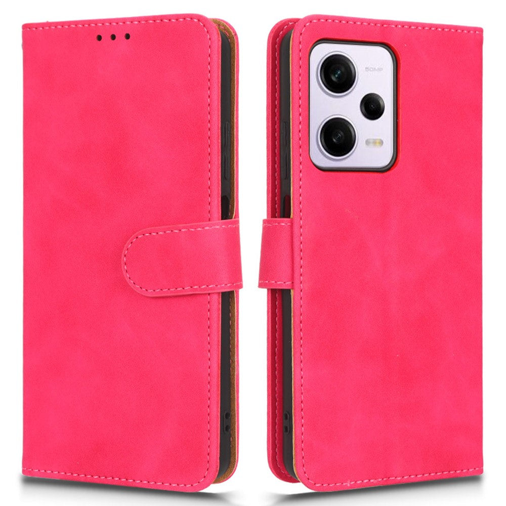 For Xiaomi Redmi Note 12 Pro 5G / Note 12 Pro Speed 5G / Poco X5 Pro 5G Skin-touch Feeling Phone Case Wallet Stand Flip Shockproof PU Leather+TPU Cover
