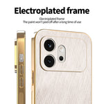 KADEM For Honor 600 5G Cover Elektropletteret silkestruktur PU + TPU Telefonbagside