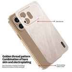 KADEM For Honor 600 5G Cover Elektropletteret silkestruktur PU + TPU Telefonbagside