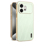 KADEM For Honor 600 5G Cover Elektropletteret silkestruktur PU + TPU Telefonbagside