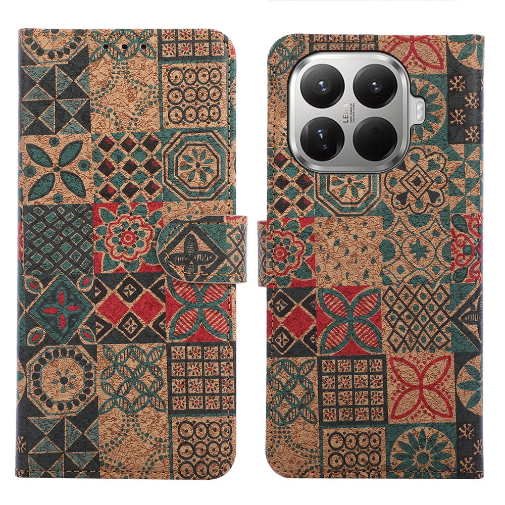 For Xiaomi 17T Pro Leather Wallet Case Bohemian-style TPU PU Phone Cover with Stand