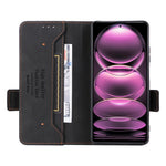 For Xiaomi Redmi Note 12 Pro 5G / Note 12 Pro Speed 5G / Poco X5 Pro 5G PU Leather Anti-drop Case Hardware Decor Dual Magnetic Clasp Wallet Stand Phone Cover