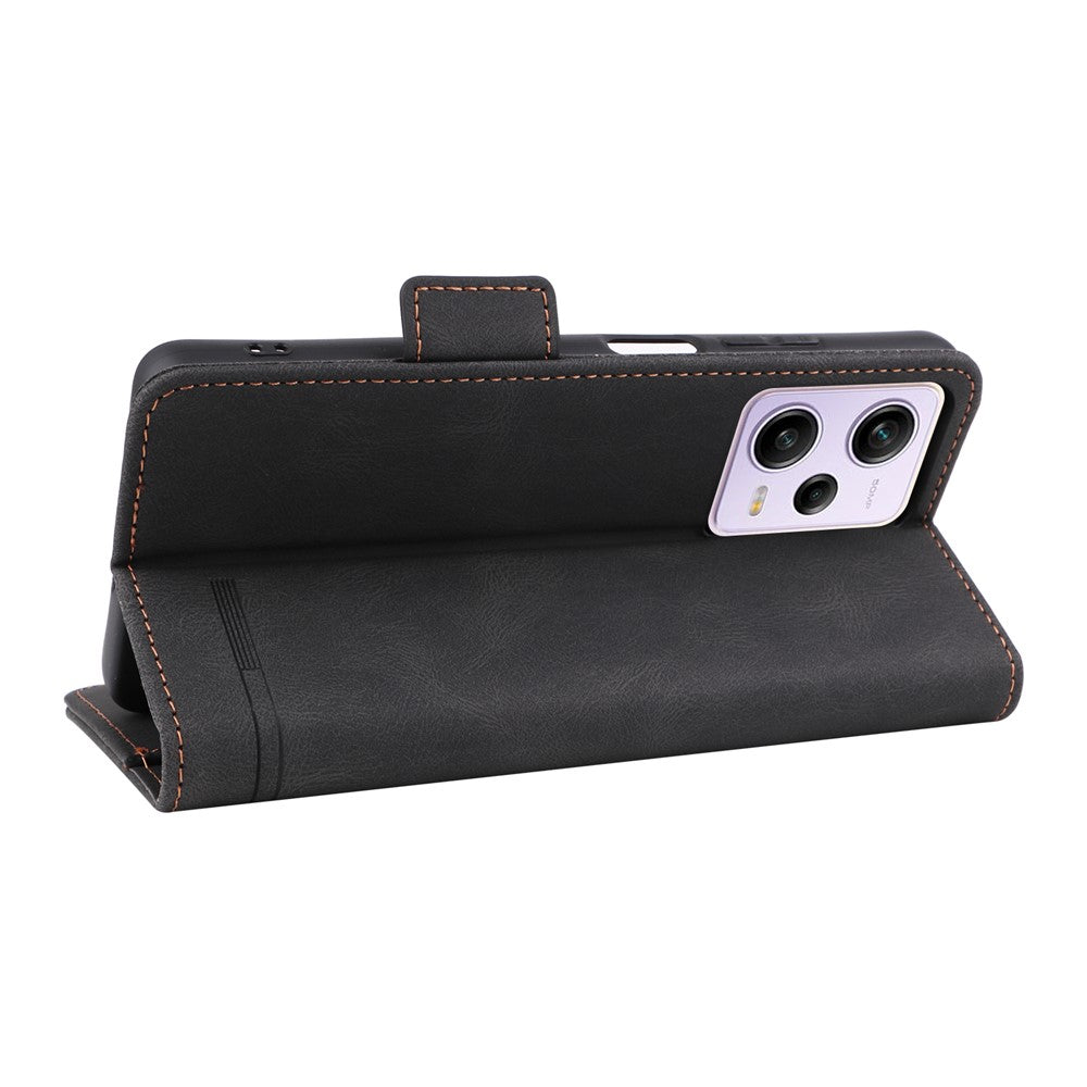 For Xiaomi Redmi Note 12 Pro 5G / Note 12 Pro Speed 5G / Poco X5 Pro 5G PU Leather Anti-drop Case Hardware Decor Dual Magnetic Clasp Wallet Stand Phone Cover