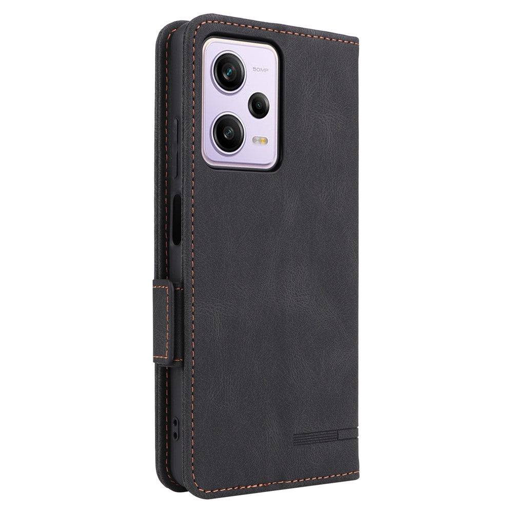 For Xiaomi Redmi Note 12 Pro 5G / Note 12 Pro Speed 5G / Poco X5 Pro 5G PU Leather Anti-drop Case Hardware Decor Dual Magnetic Clasp Wallet Stand Phone Cover