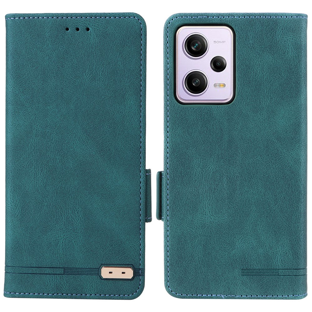 For Xiaomi Redmi Note 12 Pro 5G / Note 12 Pro Speed 5G / Poco X5 Pro 5G PU Leather Anti-drop Case Hardware Decor Dual Magnetic Clasp Wallet Stand Phone Cover