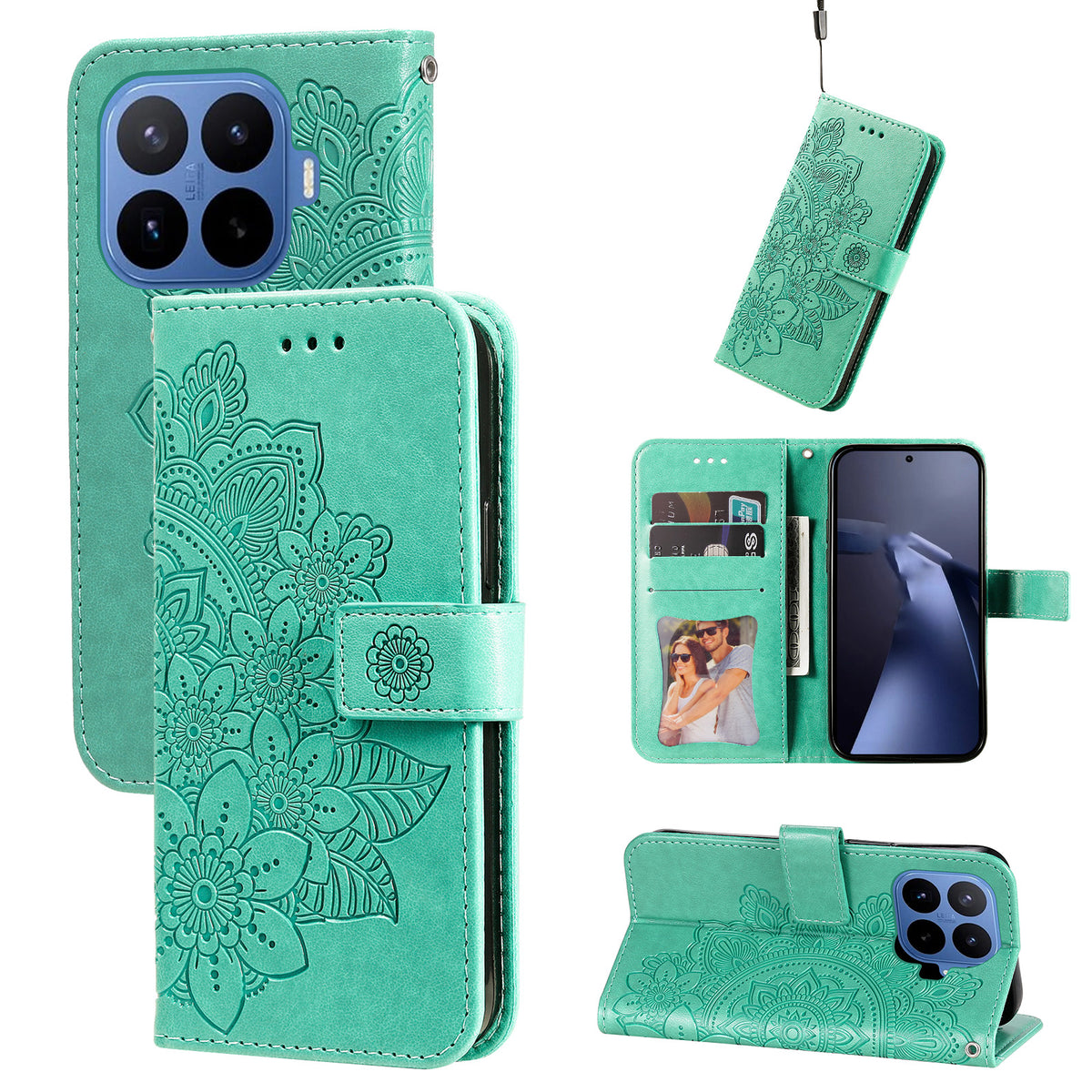 For Xiaomi 17T Pro Case Floral Pattern PU Leather Wallet Stand Phone Cover