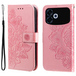 For Oppo F33 Pro 5G / Oppo A6s Pro 5G Case Floral Pattern PU Leather Wallet Stand Phone Cover