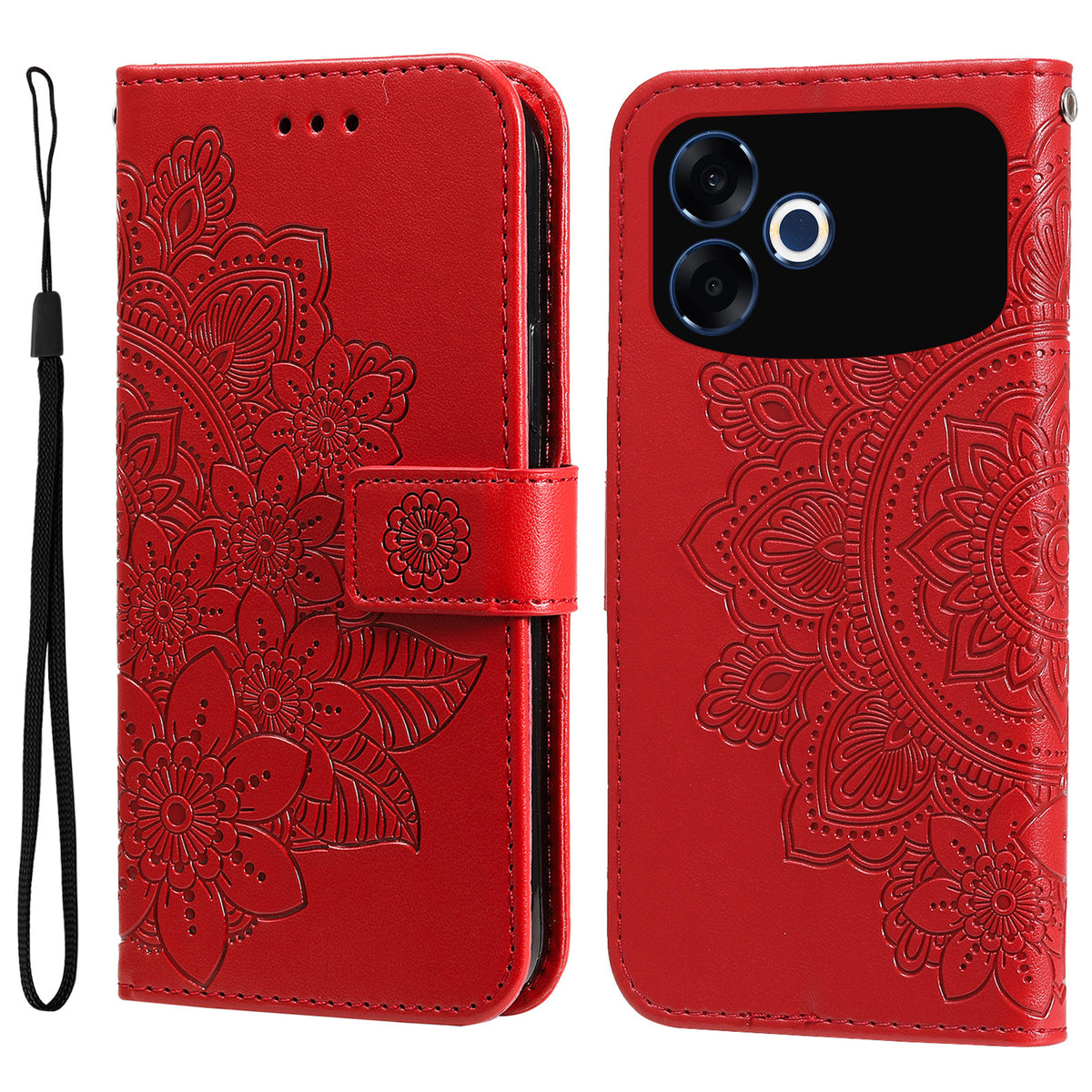 For Oppo F33 Pro 5G / Oppo A6s Pro 5G Case Floral Pattern PU Leather Wallet Stand Phone Cover