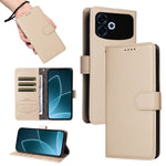 For Oppo F33 Pro 5G / Oppo A6s Pro 5G Case RFID Blocking 3 Card Slots PU Leather Phone Cover with Wrist Strap