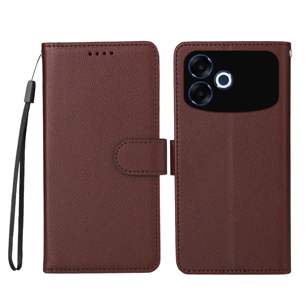 For Oppo F33 Pro 5G / Oppo A6s Pro 5G Case RFID Blocking 3 Card Slots PU Leather Phone Cover with Wrist Strap