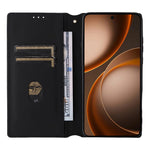 For Oppo Find X9 Ultra 5G Case Wallet Rhombus Imprinted PU Leather Phone Cover
