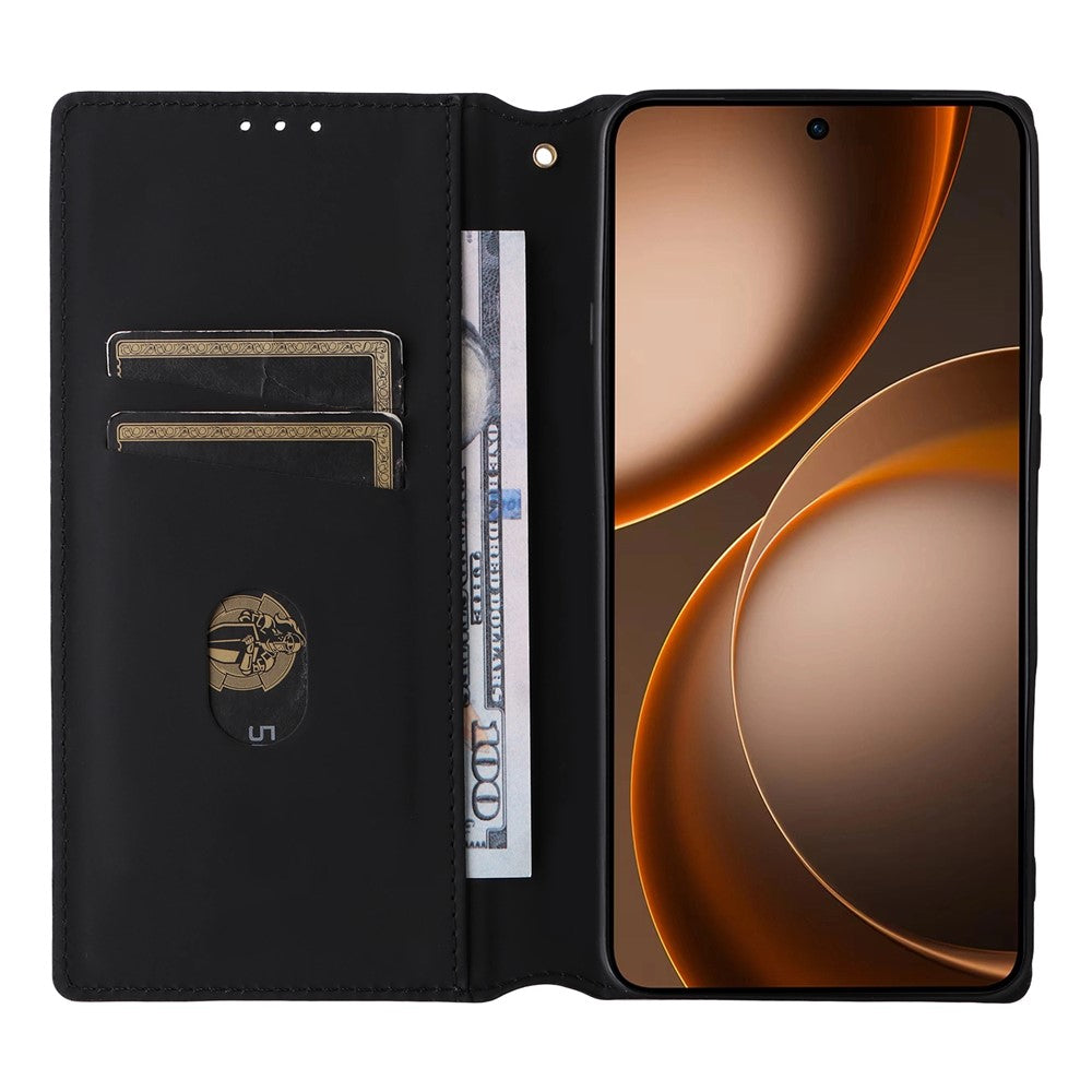 For Oppo Find X9 Ultra 5G Case Wallet Rhombus Imprinted PU Leather Phone Cover