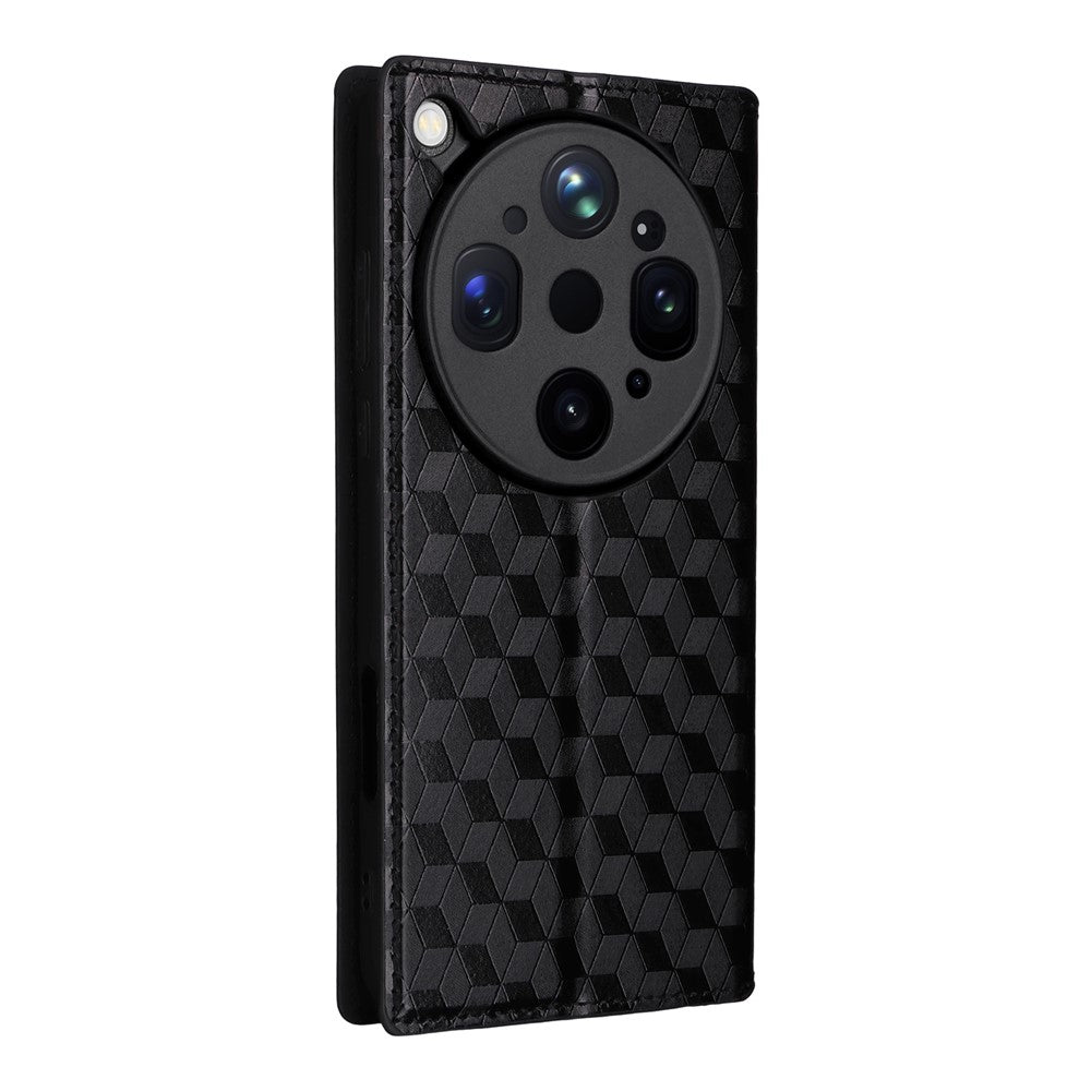 For Oppo Find X9 Ultra 5G Case Wallet Rhombus Imprinted PU Leather Phone Cover