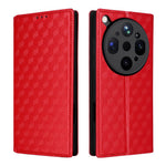 For Oppo Find X9 Ultra 5G Case Wallet Rhombus Imprinted PU Leather Phone Cover