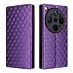 For Oppo Find X9 Ultra 5G Case Wallet Rhombus Imprinted PU Leather Phone Cover