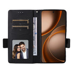 For Oppo Find X9 Ultra 5G Case Litchi Texture Wallet Leather Phone Cover with Wrist Strap