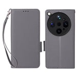 For Oppo Find X9 Ultra 5G Case Litchi Texture Wallet Leather Phone Cover with Wrist Strap