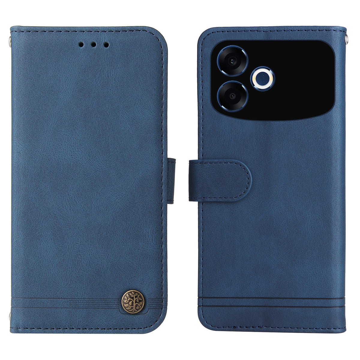 For Oppo F33 Pro 5G / Oppo A6s Pro 5G Leather Wallet Cases Skin Touch Phone Cover Stand with Strap