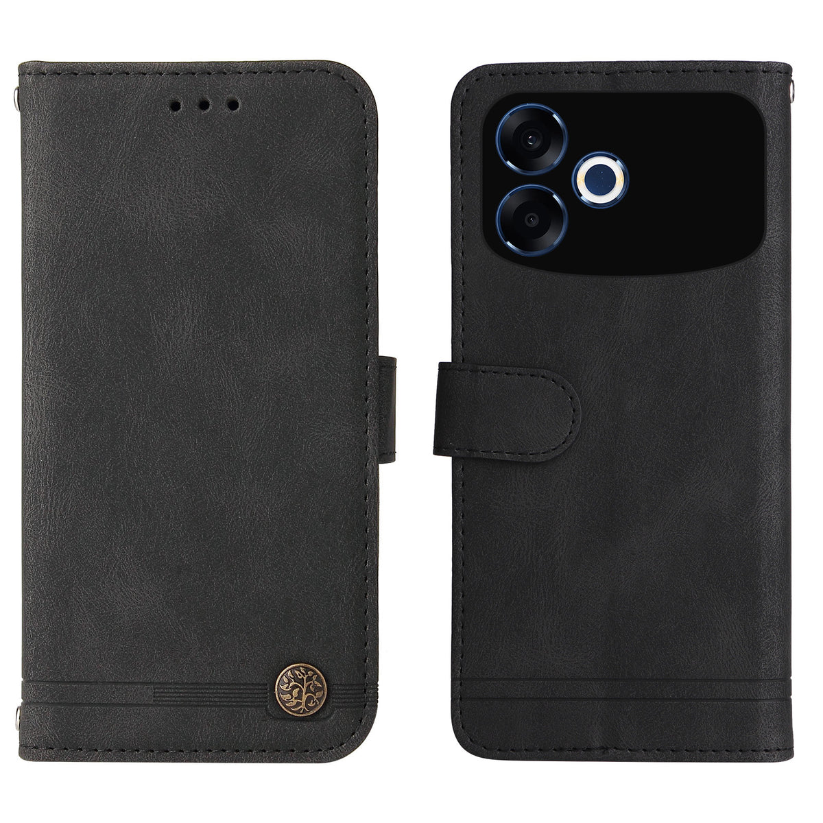 For Oppo F33 Pro 5G / Oppo A6s Pro 5G Leather Wallet Cases Skin Touch Phone Cover Stand with Strap