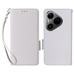 For Huawei Pura 90s Pro 5G / Pura 90 Pro Case Litchi Texture Wallet Leather Phone Cover with Wrist Strap