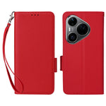 For Huawei Pura 90s Pro 5G / Pura 90 Pro Case Litchi Texture Wallet Leather Phone Cover with Wrist Strap