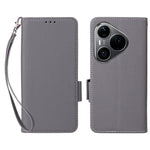 For Huawei Pura 90s Pro 5G / Pura 90 Pro Case Litchi Texture Wallet Leather Phone Cover with Wrist Strap