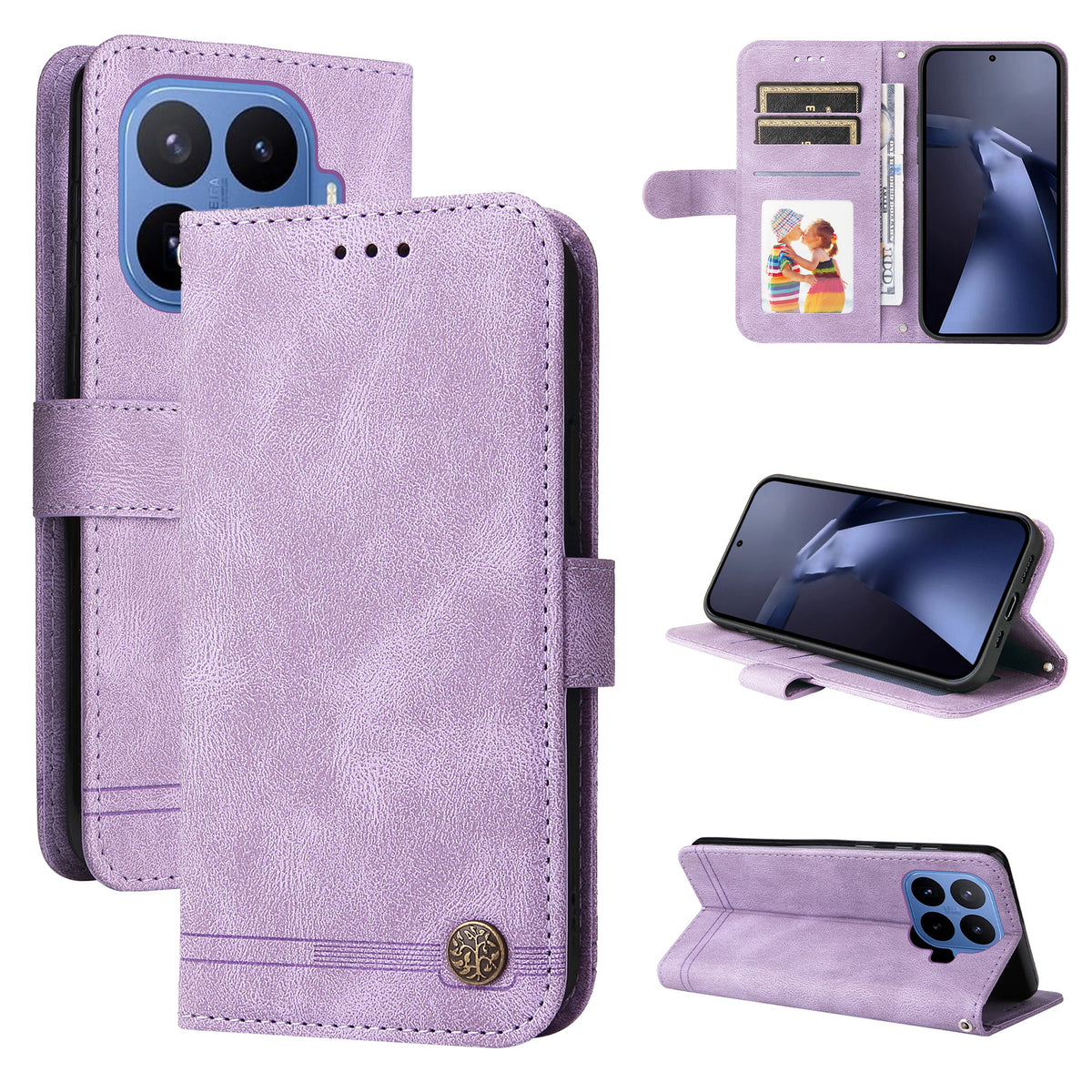 For Xiaomi 17T Pro Leather Wallet Cases Skin Touch Phone Cover Stand with Strap