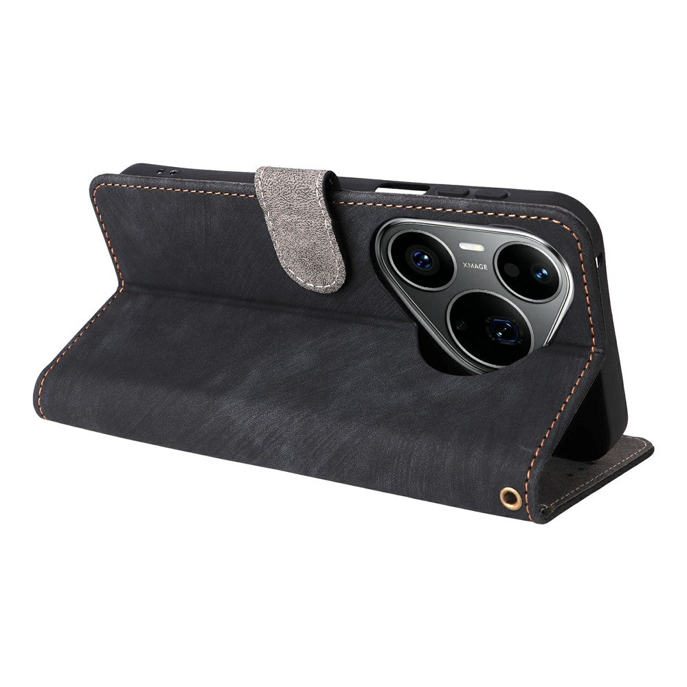 For Huawei Pura 90s Pro 5G / Pura 90 Pro Case Wallet RFID Blocking PU Leather Phone Cover Stand with Strap