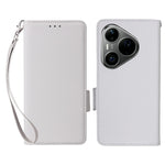 For Huawei Pura 90s Pro Max 5G / Pura 90 Pro Max Case Litchi Texture Wallet Leather Phone Cover with Wrist Strap