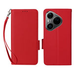 For Huawei Pura 90s Pro Max 5G / Pura 90 Pro Max Case Litchi Texture Wallet Leather Phone Cover with Wrist Strap