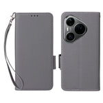 For Huawei Pura 90s Pro Max 5G / Pura 90 Pro Max Case Litchi Texture Wallet Leather Phone Cover with Wrist Strap