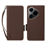 For Huawei Pura 90s Pro Max 5G / Pura 90 Pro Max Case Litchi Texture Wallet Leather Phone Cover with Wrist Strap