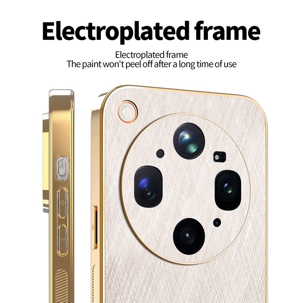 KADEM For Oppo Find X9 Ultra 5G Phone Case Electroplating Silk Texture PU + TPU Phone Back Cover