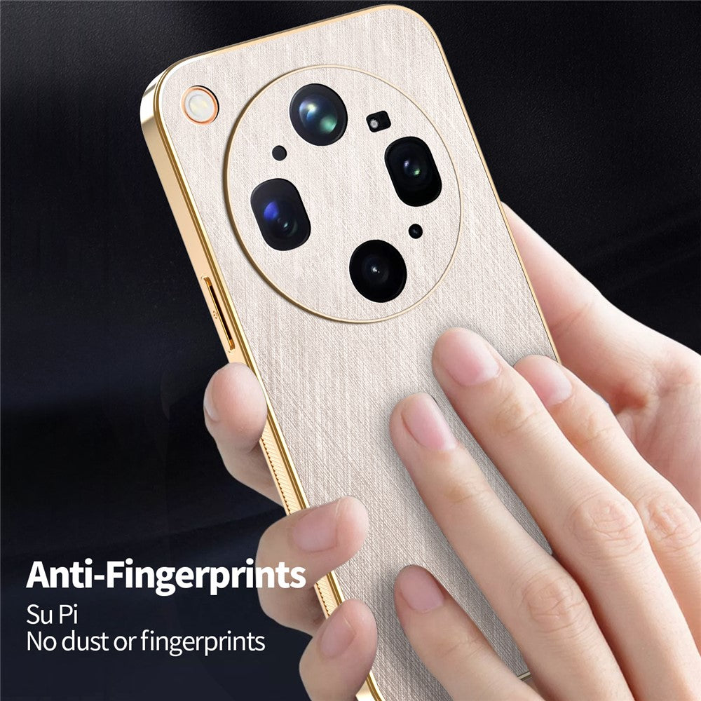 KADEM For Oppo Find X9 Ultra 5G Phone Case Electroplating Silk Texture PU + TPU Phone Back Cover