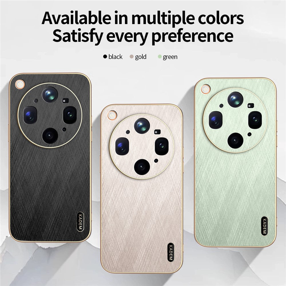 KADEM For Oppo Find X9 Ultra 5G Phone Case Electroplating Silk Texture PU + TPU Phone Back Cover