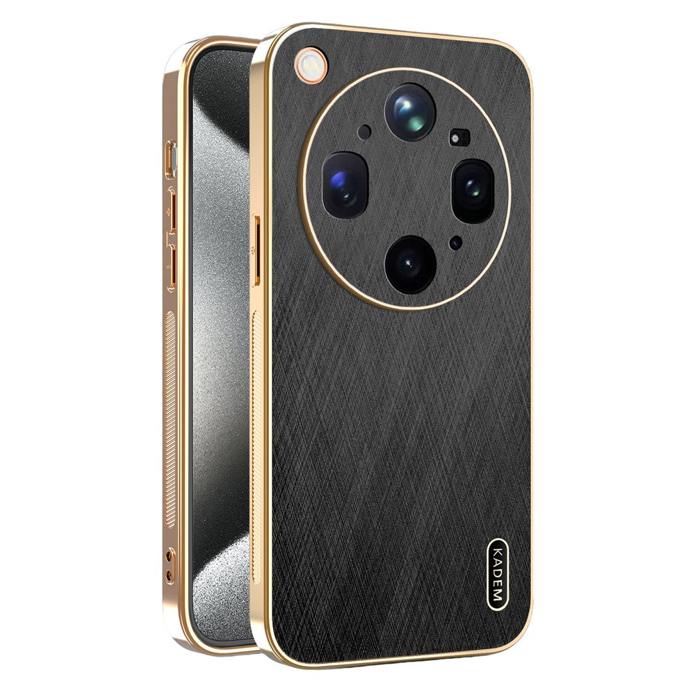 KADEM For Oppo Find X9 Ultra 5G Phone Case Electroplating Silk Texture PU + TPU Phone Back Cover