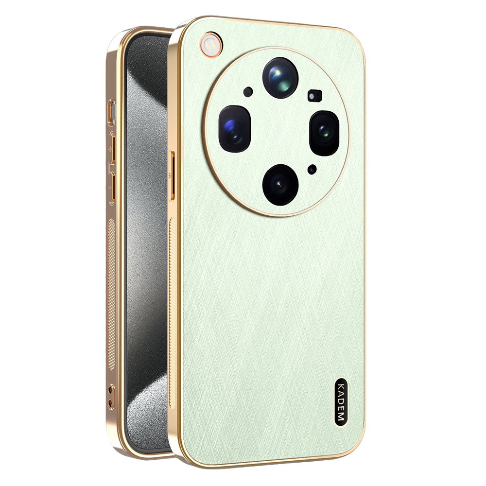 KADEM For Oppo Find X9 Ultra 5G Phone Case Electroplating Silk Texture PU + TPU Phone Back Cover