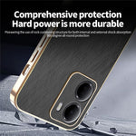 KADEM For Xiaomi Redmi 15a 5G Phone Case Electroplating Silk Texture PU + TPU Phone Back Cover