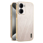 KADEM For Xiaomi Redmi 15a 5G Phone Case Electroplating Silk Texture PU + TPU Phone Back Cover