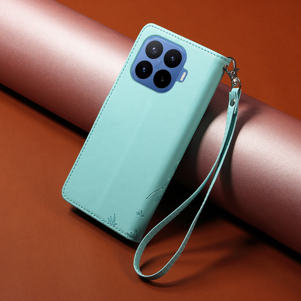 For Xiaomi 17T Pro Case RFID Blocking Imprinted Dog Pattern PU Leather Phone Cover with Wrist Strap