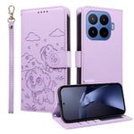 For Xiaomi 17T Pro Case RFID Blocking Imprinted Dog Pattern PU Leather Phone Cover with Wrist Strap