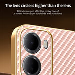 For Xiaomi Redmi 15a 5G Phone Case Carbon Fiber Textured Electroplated TPU Phone Back Cover