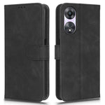 For Oppo A58 5G Shockproof Phone Case Skin-touch Feeling Wallet Stand Flip Anti-scratch PU Leather+TPU Cover