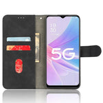 For Oppo A58 5G Shockproof Phone Case Skin-touch Feeling Wallet Stand Flip Anti-scratch PU Leather+TPU Cover