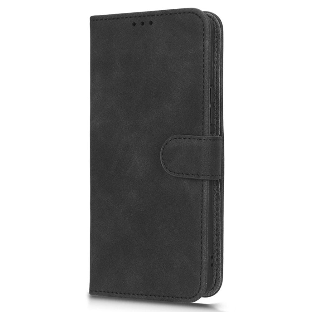 For Oppo A58 5G Shockproof Phone Case Skin-touch Feeling Wallet Stand Flip Anti-scratch PU Leather+TPU Cover