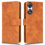 For Oppo A58 5G Shockproof Phone Case Skin-touch Feeling Wallet Stand Flip Anti-scratch PU Leather+TPU Cover
