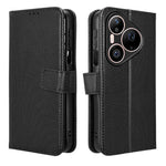 For Huawei Pura 90s Pro Max 5G / Pura 90 Pro Max Leather Wallet Case with Strap Diamond Texture Phone Cover