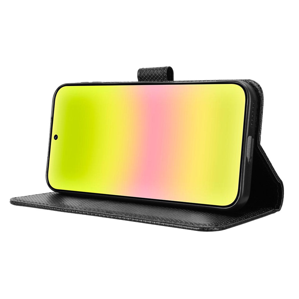 For Huawei Pura 90s Pro Max 5G / Pura 90 Pro Max Leather Wallet Case with Strap Diamond Texture Phone Cover